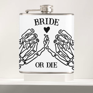 Gothic Wedding Bachelorette Party Personalized Hip Flask