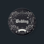 Gothic Wedding Car Magnet<br><div class="desc">The Goth Magnet can be a wonderful addition to a Halloween-themed wedding or even for a unique touch on any wedding day. Its gothic elements add a touch of darkness and intrigue, while the floral patterns soften the overall design, creating a perfect balance for a wedding setting. Placing these magnets...</div>