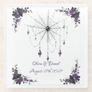 Gothic Wedding Coaster Floral Dark Romance