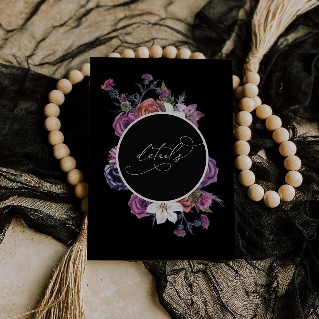 Gothic Wedding Details Enclosure Info Card N100 (Creator Uploaded)