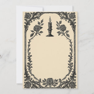 Gothic Wedding Invitation – Candle Design (AI-Gen)