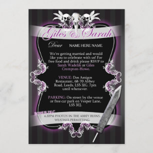 Gothic Wedding Invitation - Commission