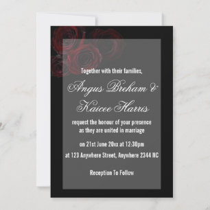 Gothic Wedding Invitation Dark Romantic Alternat
