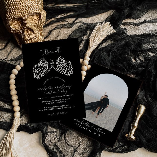 Gothic Wedding Invite, Moody Till Death Wedding Invitation (Creator Uploaded)