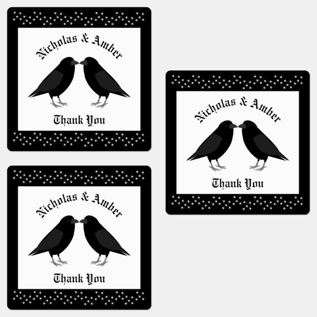 Gothic Wedding Kissing Ravens Custom (Group)