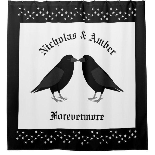 Gothic Wedding Kissing Ravens Custom (Front)