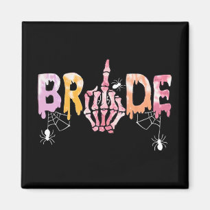 Gothic Wedding Spooky Halloween Skeleton Bride Jus Magnet