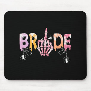 Gothic Wedding Spooky Halloween Skeleton Bride Jus Mouse Pad