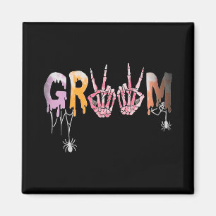 Gothic Wedding Spooky Halloween Skeleton Groom Jus Magnet