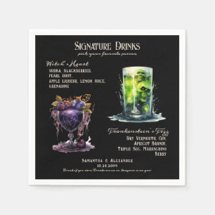Gothic Wedding Whimsigoth Signature Drinks Napkin