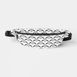 Gothic Wedding Winged Heart Custom Monogrammed Fanny Pack