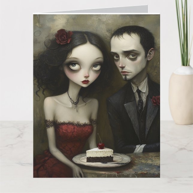 Gothic weird Wedding congratulations Greeting Card (Front)