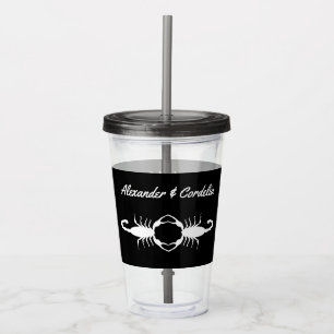 Gothic White Wedding Scorpions Custom Acrylic Tumbler
