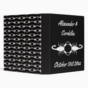 Gothic White Wedding Scorpions Custom Binder