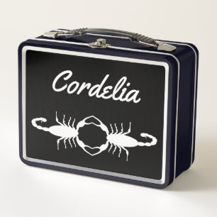 Gothic White Wedding Scorpions Custom Metal Lunch Box