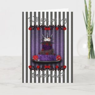 Gothic Will You Be My Bridesmaid Card - Gothic Wed