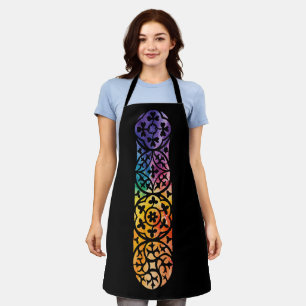 Gothic Window Rainbow Pride Apron
