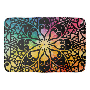 Gothic Window Rainbow Pride Bath Mat