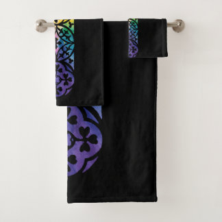 Gothic Window Rainbow Pride Bath Towel Set