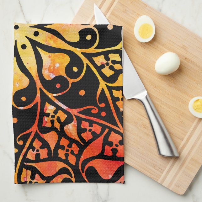 Gothic Window Rainbow Pride Kitchen Towel (Quarter Fold)