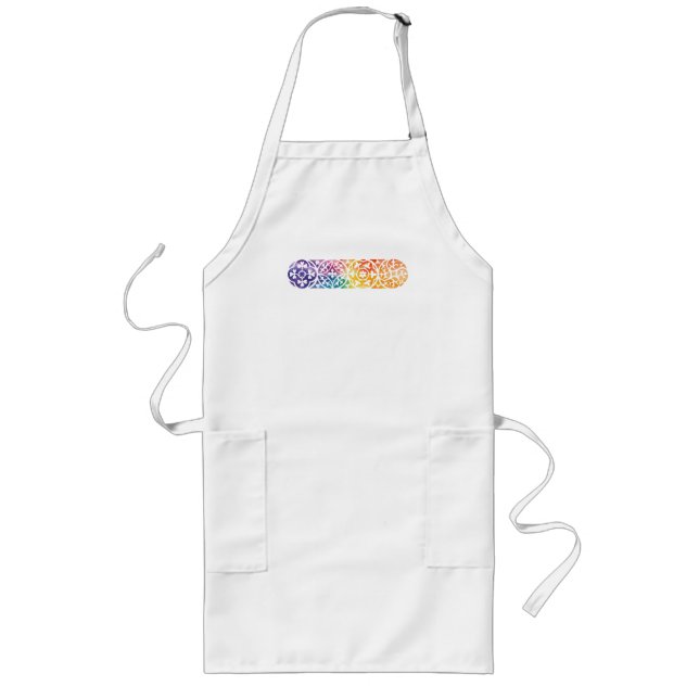Gothic Window Rainbow Pride Long Apron (Front)