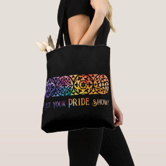 Gothic Window Rainbow Pride Tote Bag