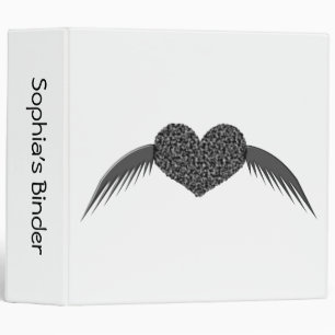 Gothic Winged Love Heart Custom Binder