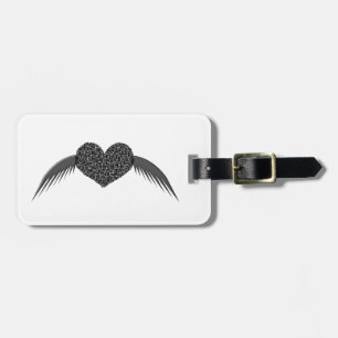 Gothic Winged Love Heart Custom Luggage Tag