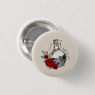 Gothic Witch Love Potion 1 Inch Round Button