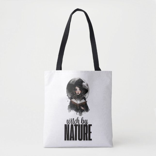 Gothic Witch Nature Full Moon design || tote bag  (Front)