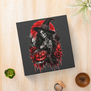 Gothic Witch Pumpkin Halloween Black Cat Spooky De Binder