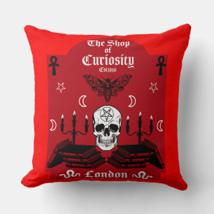 Gothic Witch Punk Halloween Throw Pillow