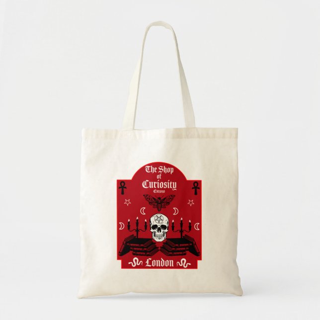 Gothic Witch Punk Halloween Tote Bag (Front)