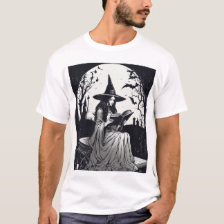  "Gothic Witch Reading: Vintage Dark Academia T-sh T-Shirt