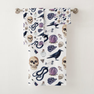 Gothic Witchcraft and Magic Accessories Bath Towel Set