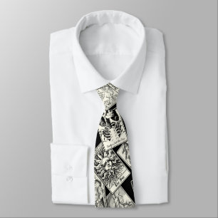 Gothic Witchcraft Tarot Cards Magician Neck Tie