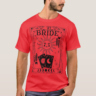 Gothic Witchy Coven, Tarot Celestial Bachelorette T-Shirt
