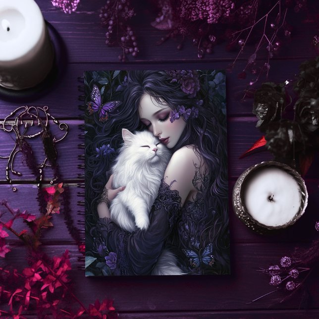 Gothic Woman with White Cat Planner (Creator Uploaded)