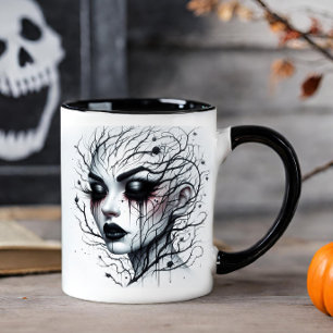 Gothic Woman's Face Mug