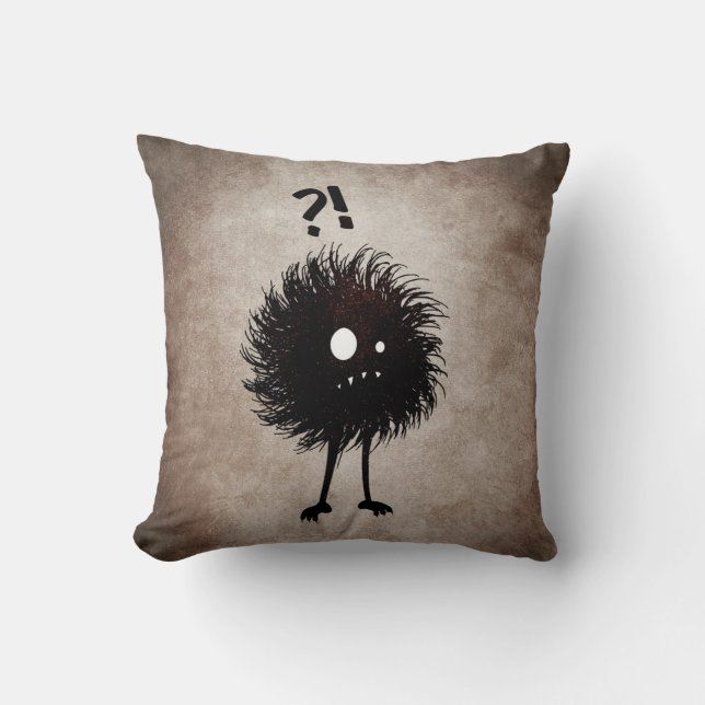Gothic Wondering Evil Bug Character Throw Pillow (Front)