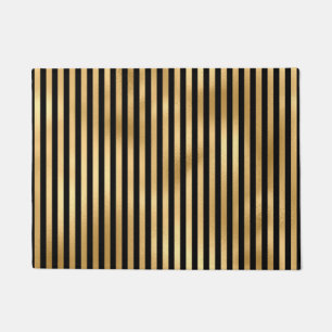 Gothic Yellow Stripe Striped Pattern Doormat