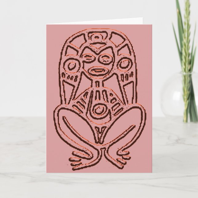 GothicChicz Caguana petroglyph Greeting Card (Front)