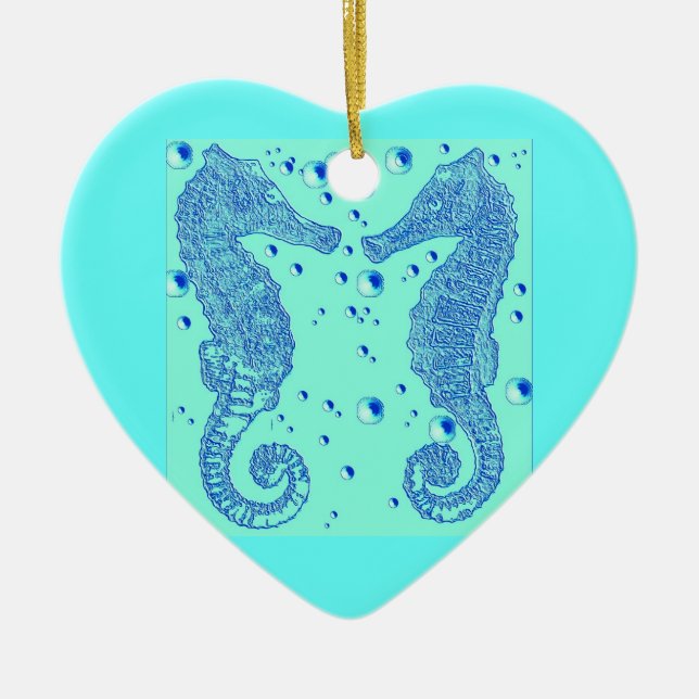 GothicChicz Heart SeaHorse Ornament (Front)