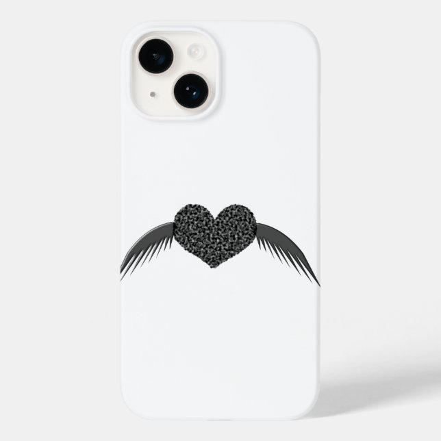 Gothique aimer coeur coeur iPhone 5 Coque (Verso)