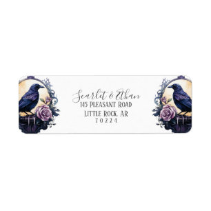 Gothique Boho Floral Raven & Mariage Rose Retour