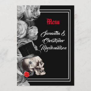 Gothique, cycliste, ou menu noir de mariage de