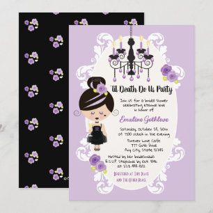 Gothique Douche nuptiale Invitations Robe Mariage