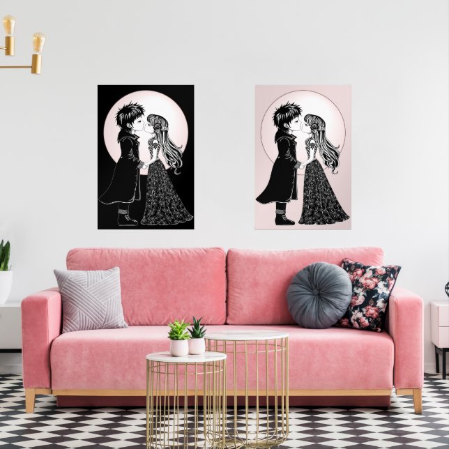 Gothique Emo Enfants Kiss Valentine's Day (Salon)