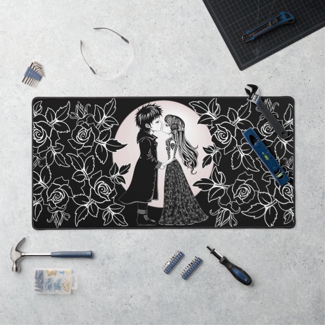 Gothique Emo Enfants Kiss Valentine's Day (Poste de travail)