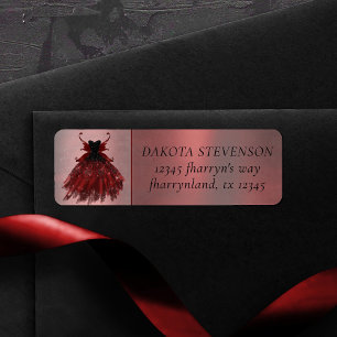 Gothique Fairy Crimson Gown Adresse rouge rayonn